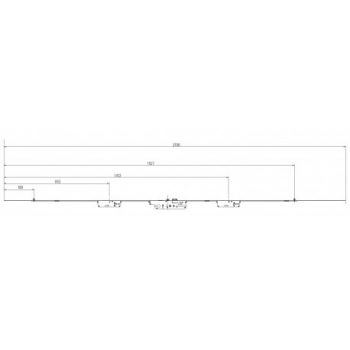 Serrure H600 Fasteo 40/70/7 2 crochets + 2 galets