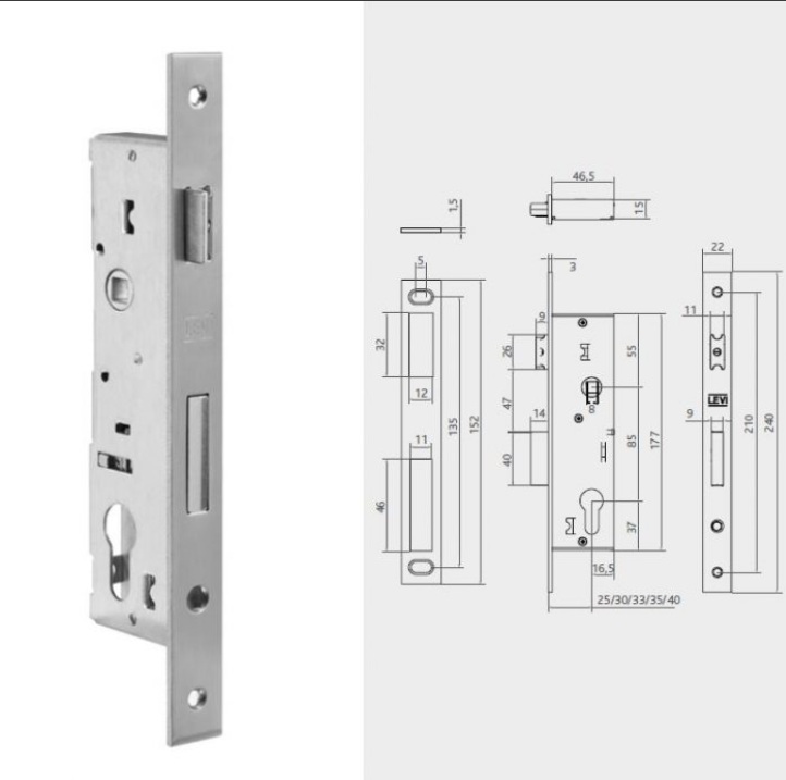 Serrure-1-point-LEVI-serie-742-entraxe-85-mm